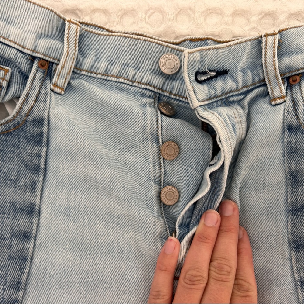 PacSun Two-Tone Blue Jean Shorts Size 29 - Picture 2 of 7